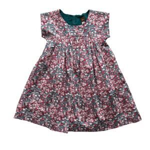 Tea Collection Japan Floral Azuma Sateen Dress Size 5